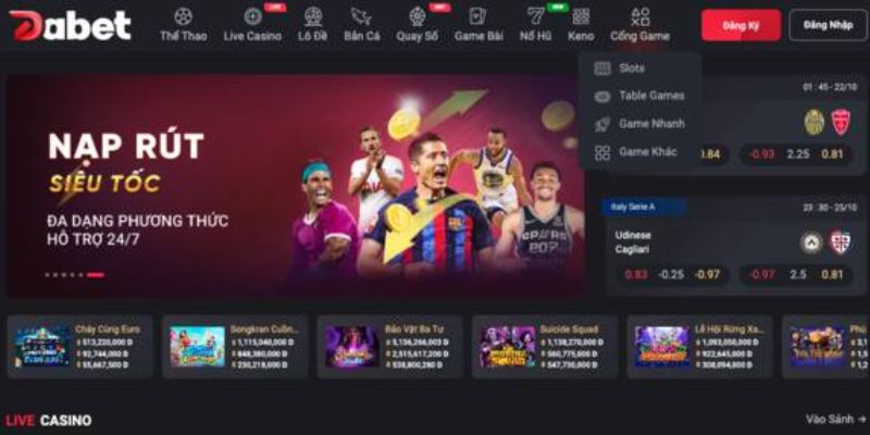 Hàng loạt ưu điểm làm cho sảnh Casino Dabet trở nên nổi bật